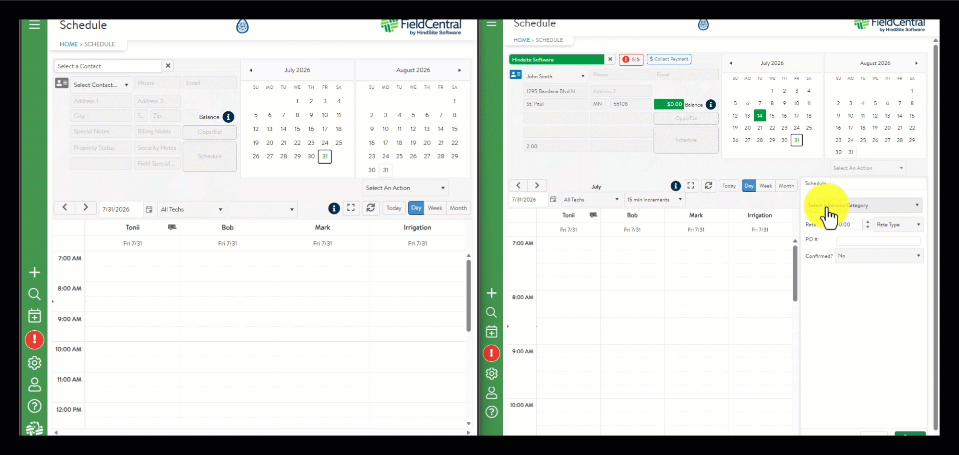 Schedule refresh