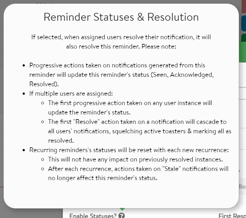 Reminders