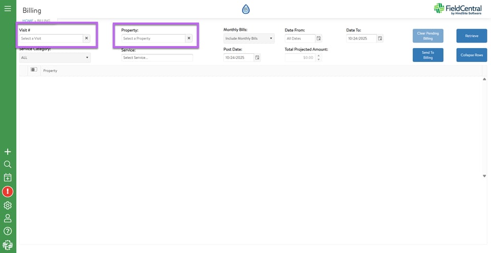 BILLING PAGE OVERVIEW